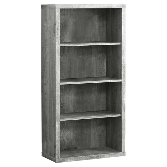 11.75" X 23.75" X 47.5" Grey Particle Board Adjustable Shelves  Bookshelf