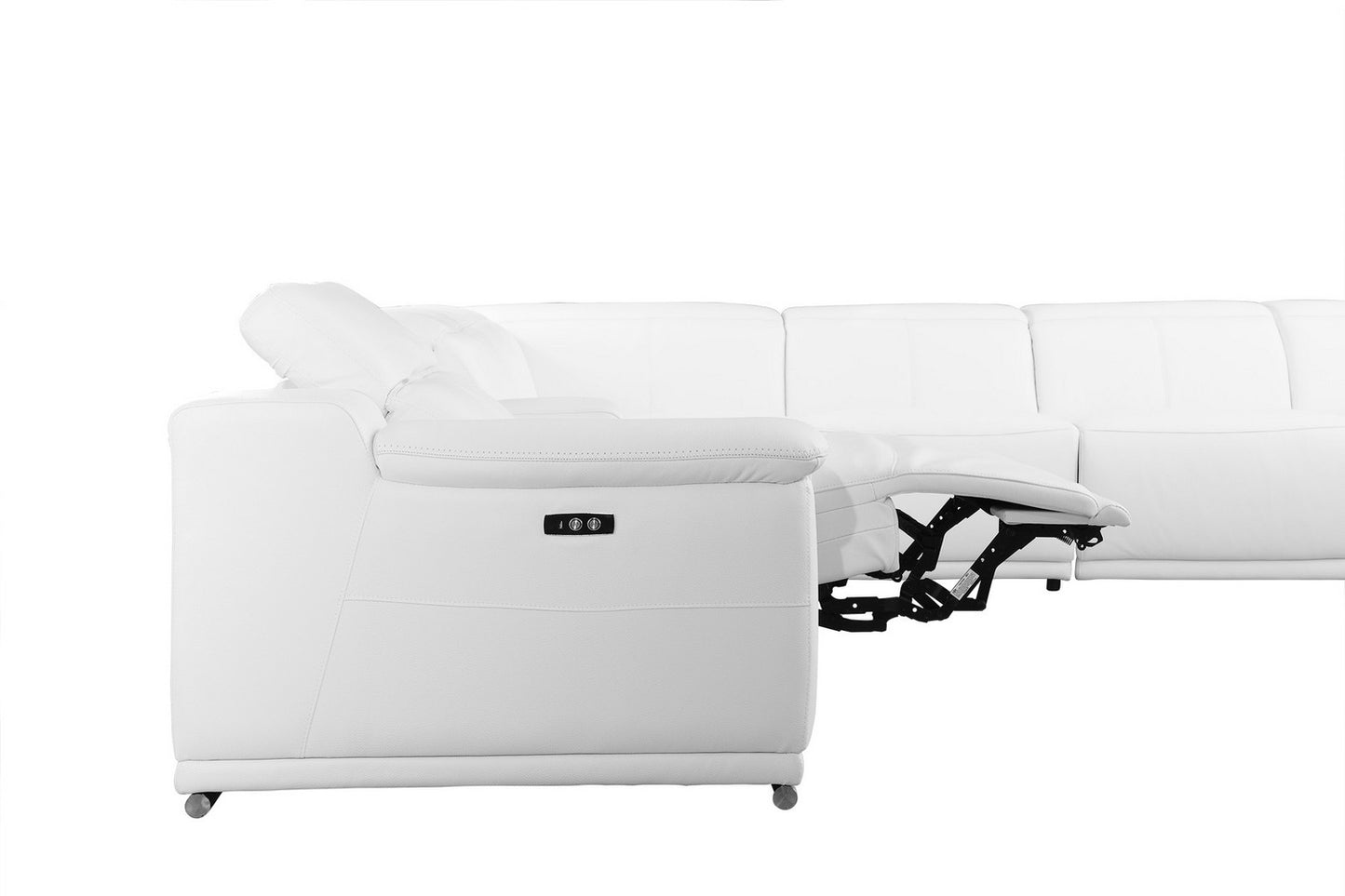 154" X 200" X 162.2" White Power Reclining 8Pc Sectional