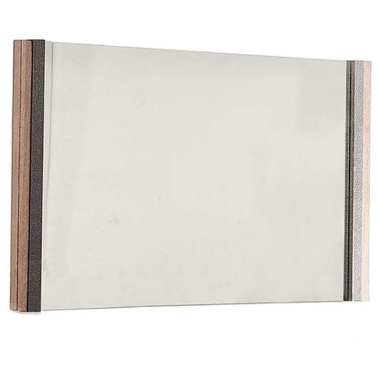 51 X 3.5 X 35 Natural Veneer Metal Mirror