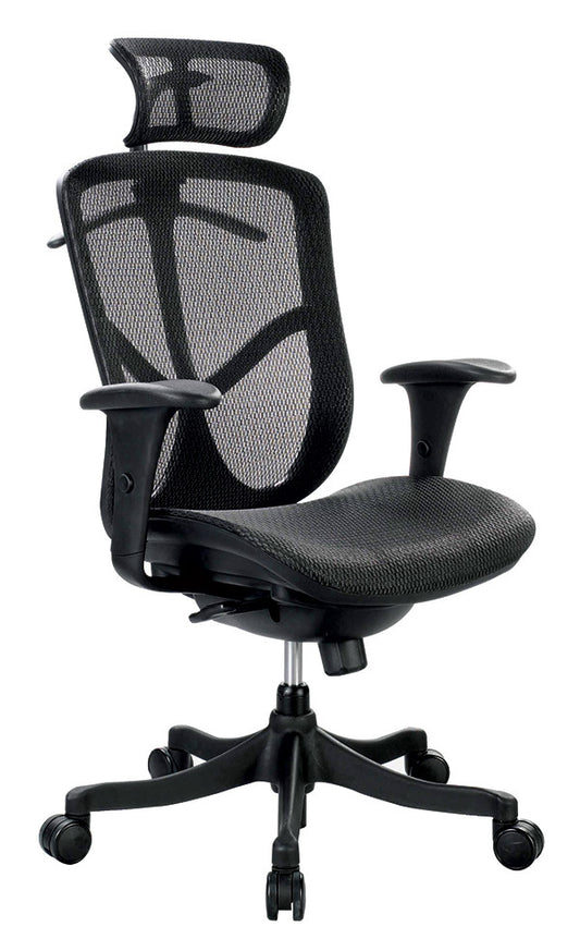 26" X 27.5" X 46" Black Mesh High Tilt Chair