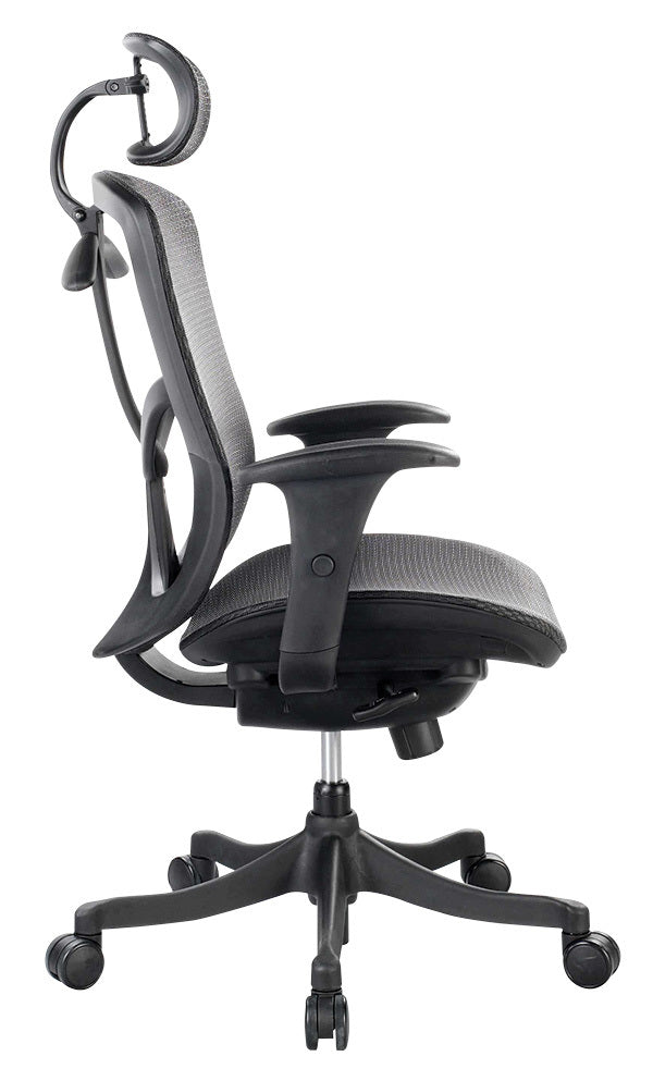 26" X 27.5" X 46" Black Mesh High Tilt Chair