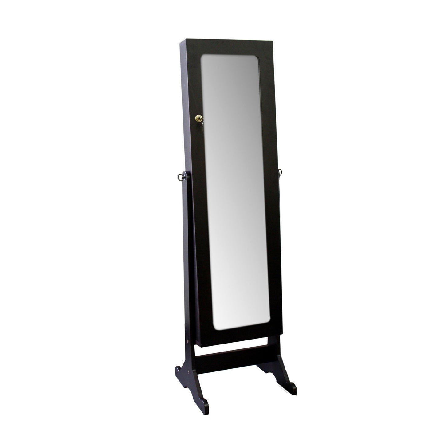 57" Painted Rectangle Cheval Standing Mirror Freestanding With Frame